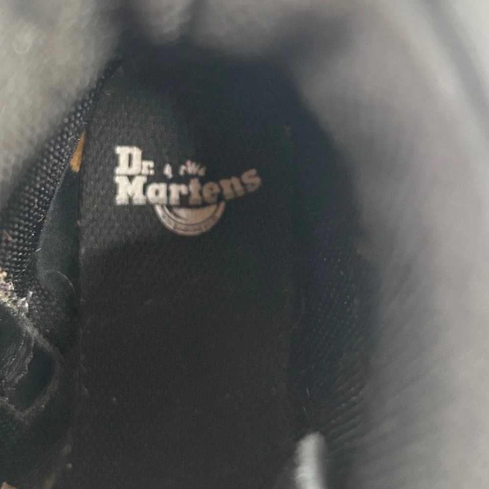 Dr Martens Girls Kids Black‎ Patent Lamper Leather Boots Size 2 Combat
